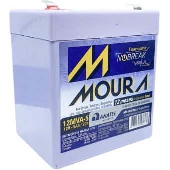 Bateria Estacionaria VRLA Moura 12V 5Ah 12MVA-5