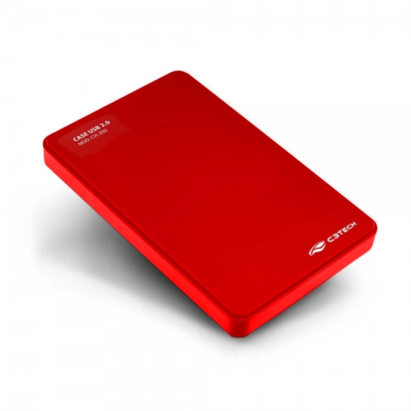 Gaveta Case HD Sata 2,5 USB 2.0 C3 Tech Ch-200RD Vermelho