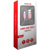 Cabo Celular USB C 1,0m 2A C3 Tech CB-C11PK