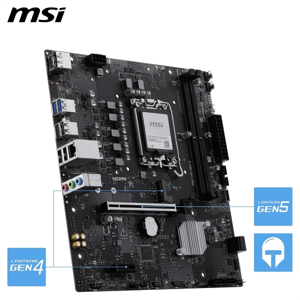 Placa Mae MSI PRO Series H810M-E DDR5 Intel LGA 1851 