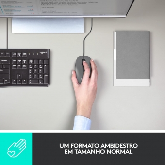 Mouse USB Logitech M100 -Preto