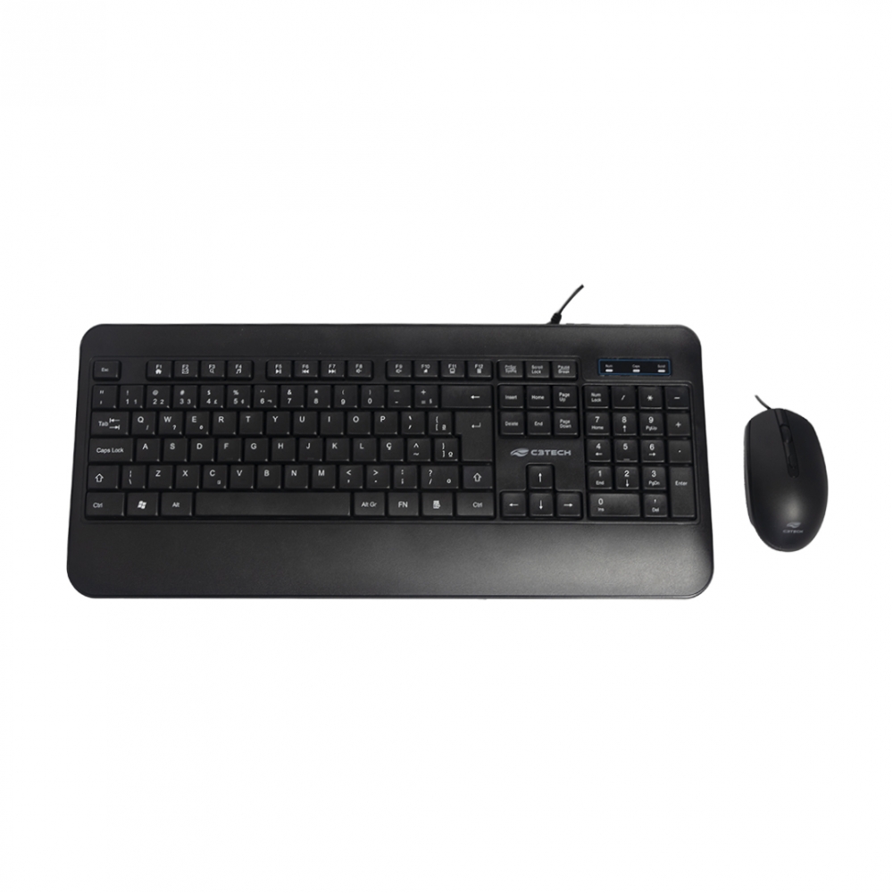 Kit Teclado Mouse USB C3 Tech KT-200BK