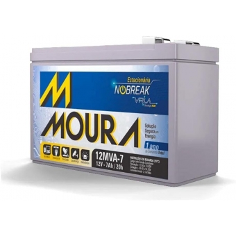 Bateria Estacionaria VRLA Moura 12V 7Ah 12NVA-7
