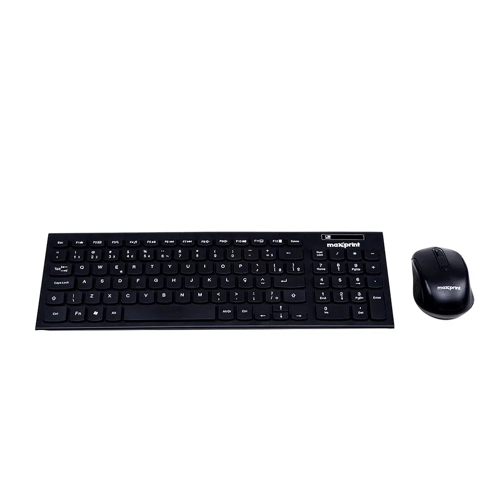 Kit Teclado Mouse sem fio MaxPrint CW1001 Preto
