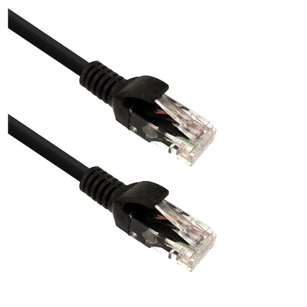Cabo Rede Patch Cord CAT5E 10m Pluscable PC-ETHU100BK Preto