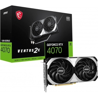 Placa de Vídeo RTX4070 12GB 192Bits Ventus2x OC GDDR6X MSI