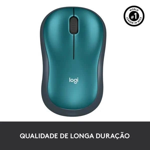 Mouse sem Fio USB Logitech M185 - Azul