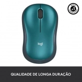 Mouse sem Fio USB Logitech M185 - Azul