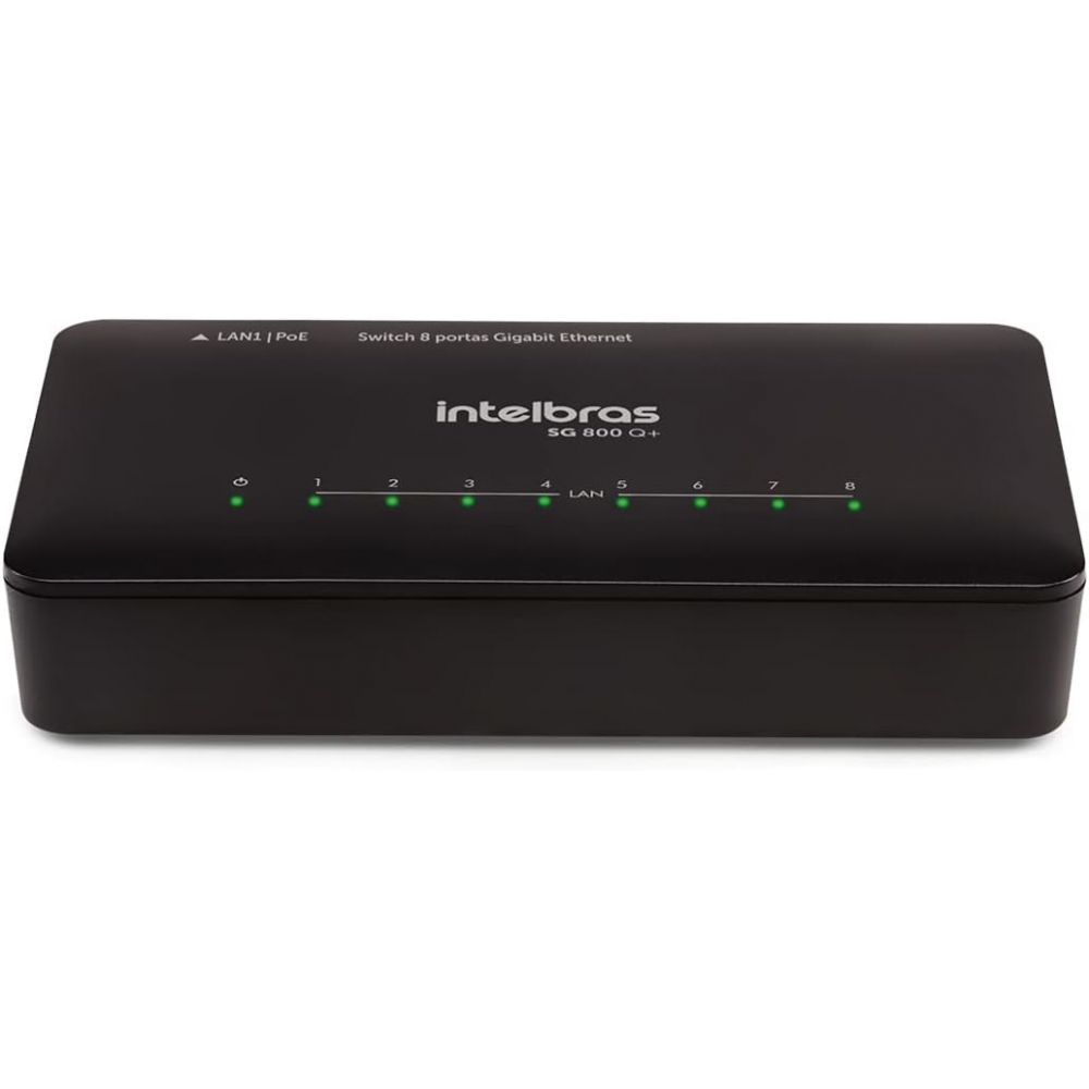 Switch 8P 10/100/1000 Intelbras SG 800 Q+ Gigabit