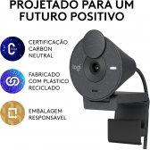 Web Cam Full HD 1080P Logitech Brio 300 Preta