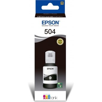 Garrafa de Tinta Epson T504 127ml - Preto