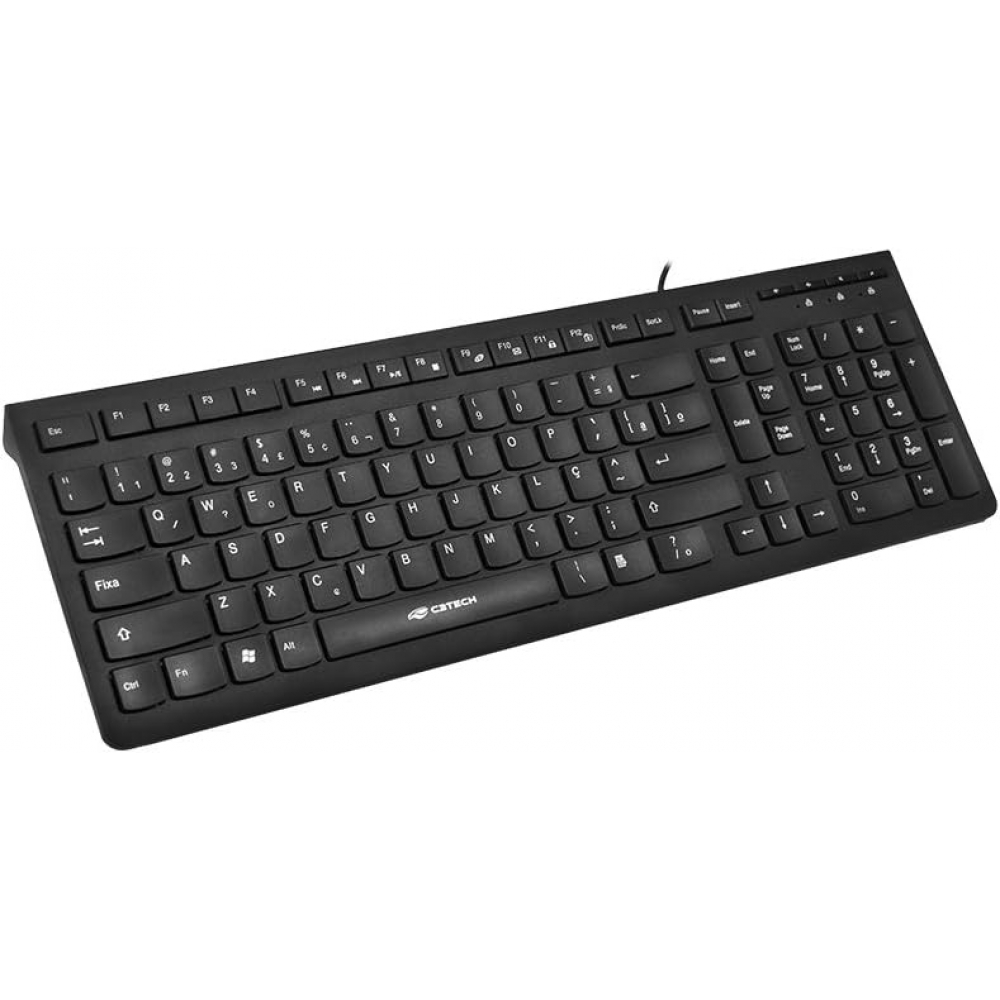 Teclado USB Multimidia C3 Tech preto KB-M60BK
