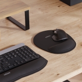 Mouse Pad Preto com Apoio Ergonomico Reliza