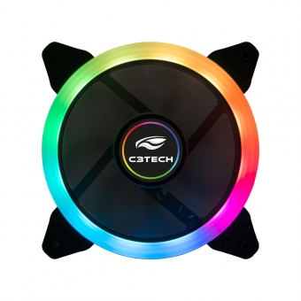 Cooler para Gabinete 12cm ARGB C3 Tech LED F7-L200RGB