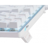 Teclado Mecânico Gamer A+ Plus Tech Barak White Led Branco Blue