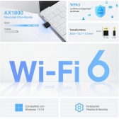 Adaptador USB Wireless Tp-Link Archer TX20U Nano AX1800 Dual Band / Wifi 6