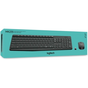 Kit Teclado e Mouse sem Fio Logitech MK235