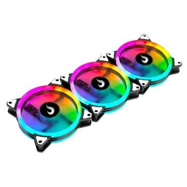 Kit Cooler Fan com 3un 120mm Rise Mode ARGB RM-FN-02-RGB 5V