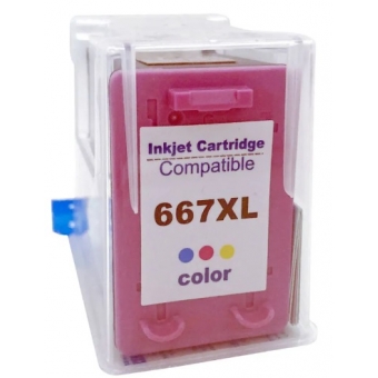 Cartucho HP 667 XL colorido 13ML compatível