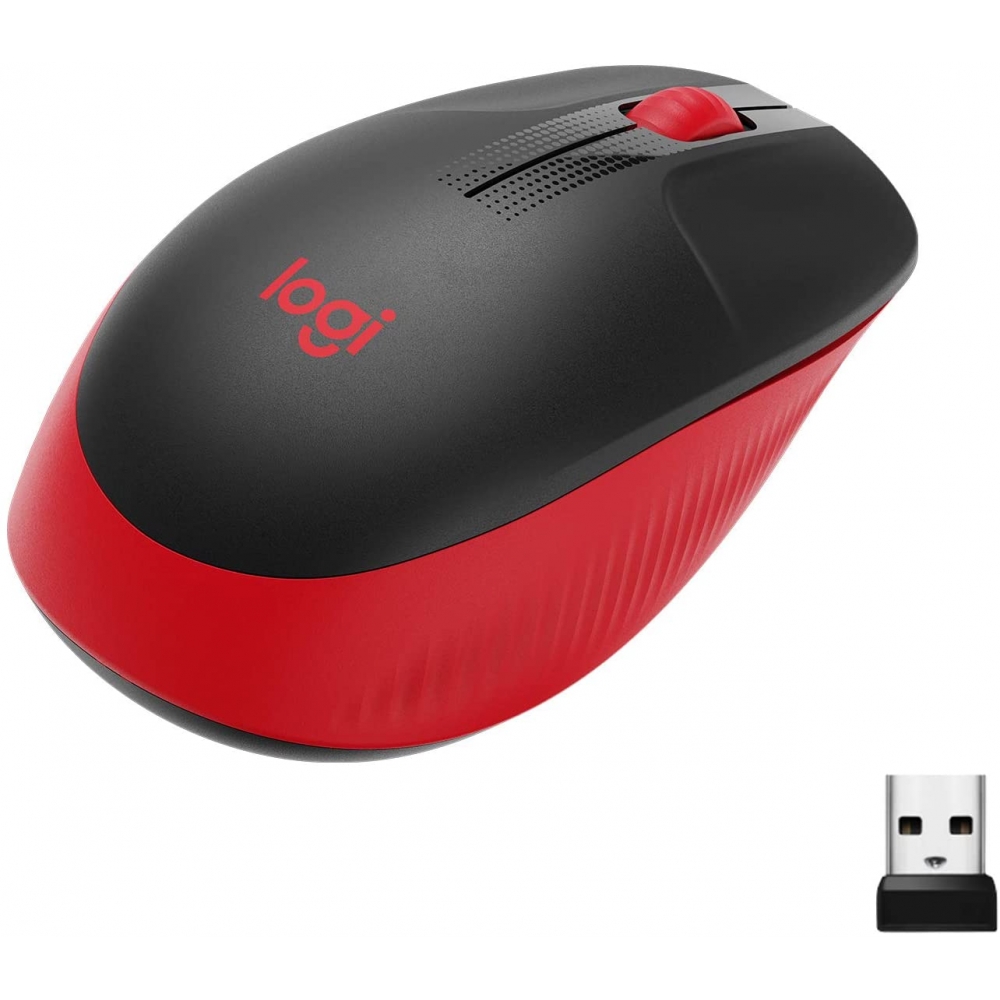 Mouse sem Fio USB Logitech M190 - Vermelho