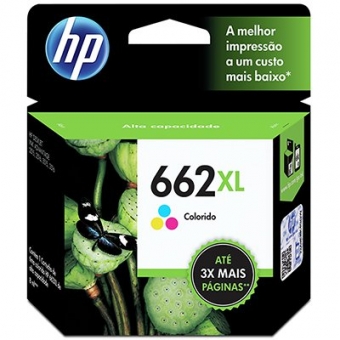 Cartucho HP 662 XL colorido 8ML Cz105Ab Original