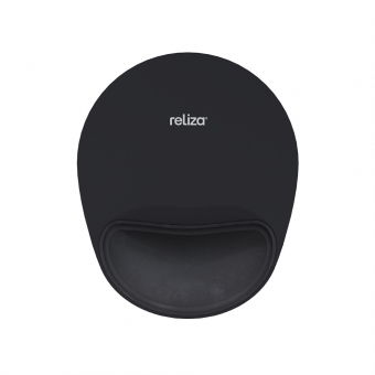 Mouse Pad Preto com Apoio Ergonomico Reliza