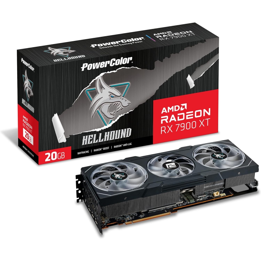 Placa de Vídeo RX7900XT 20GB DDR6 320Bits PowerColor AMD Radeon Hellhound