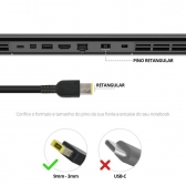 Fonte para notebook Lenovo 20V 3,25A 65W BB20-LE20-A (Tipo USB)