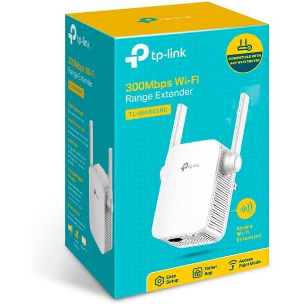 Repetidor de sinal Wi Fi TP-LINK N300 TL-WA855RE 