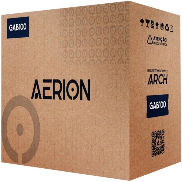 Gabinete Gamer ATX sem Fonte Aerion Arch II GAB100 - Preto