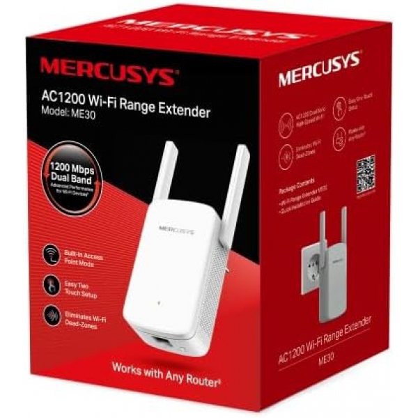 Repetidor de sinal Wi Fi Mercusys AC1200 ME30