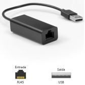 Adaptador USB 2.0 para Rede RJ-45 Pluscable ADP-USBLAN100BK