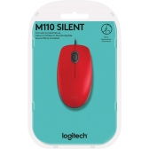 Mouse USB Logitech M110 - Vermelho
