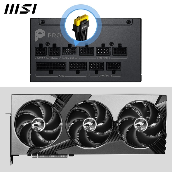 Fonte de alimentação 850W 80 Plus Platinum MSI Pro A850PL Modular