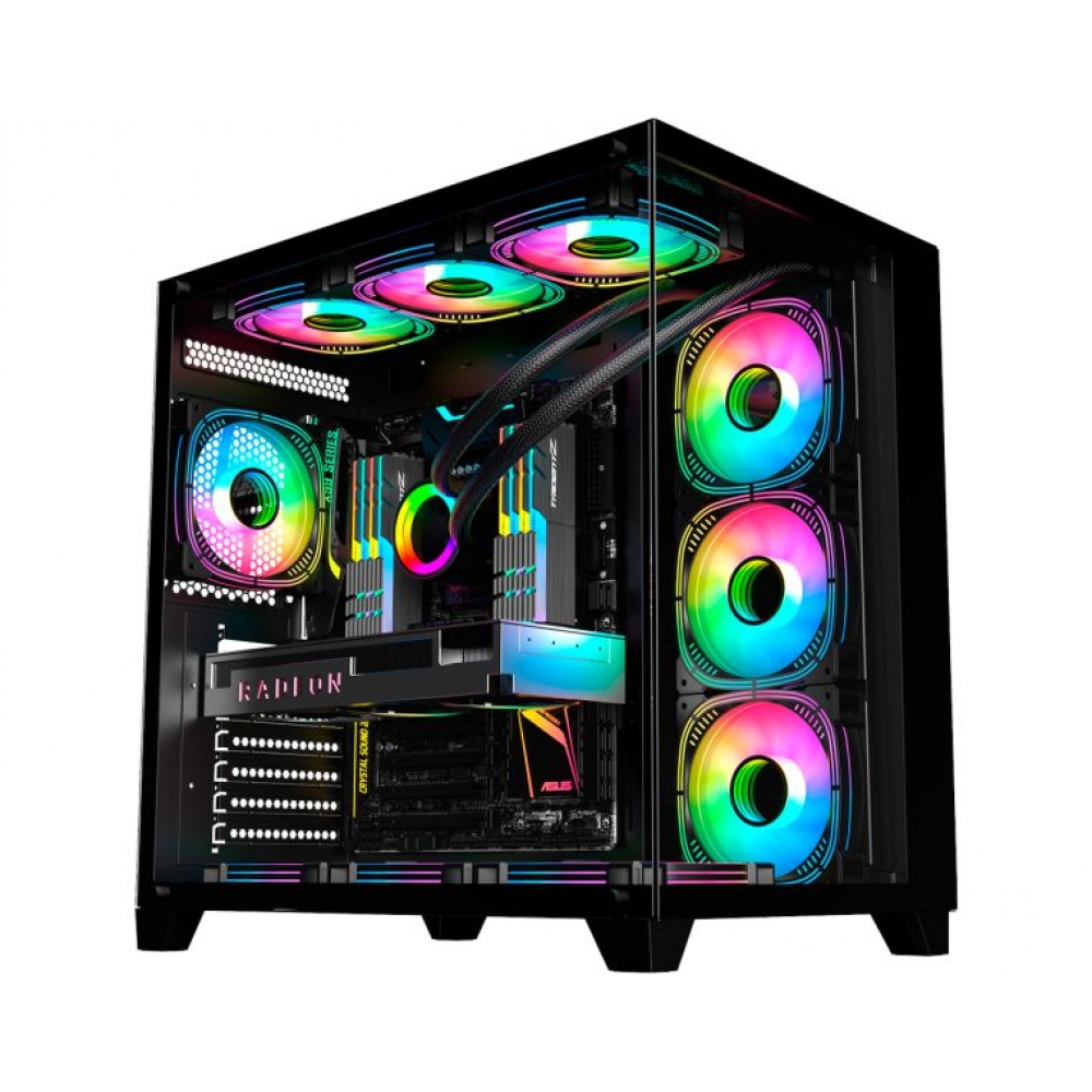 Gabinete Gamer ATX Kmex CG02J1 AQUARIO GHOST SHARK BLACK