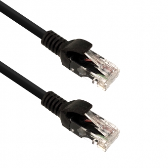 Cabo Rede Patch Cord CAT5E 2,5m Pluscable PC-ETHU25BK Preto