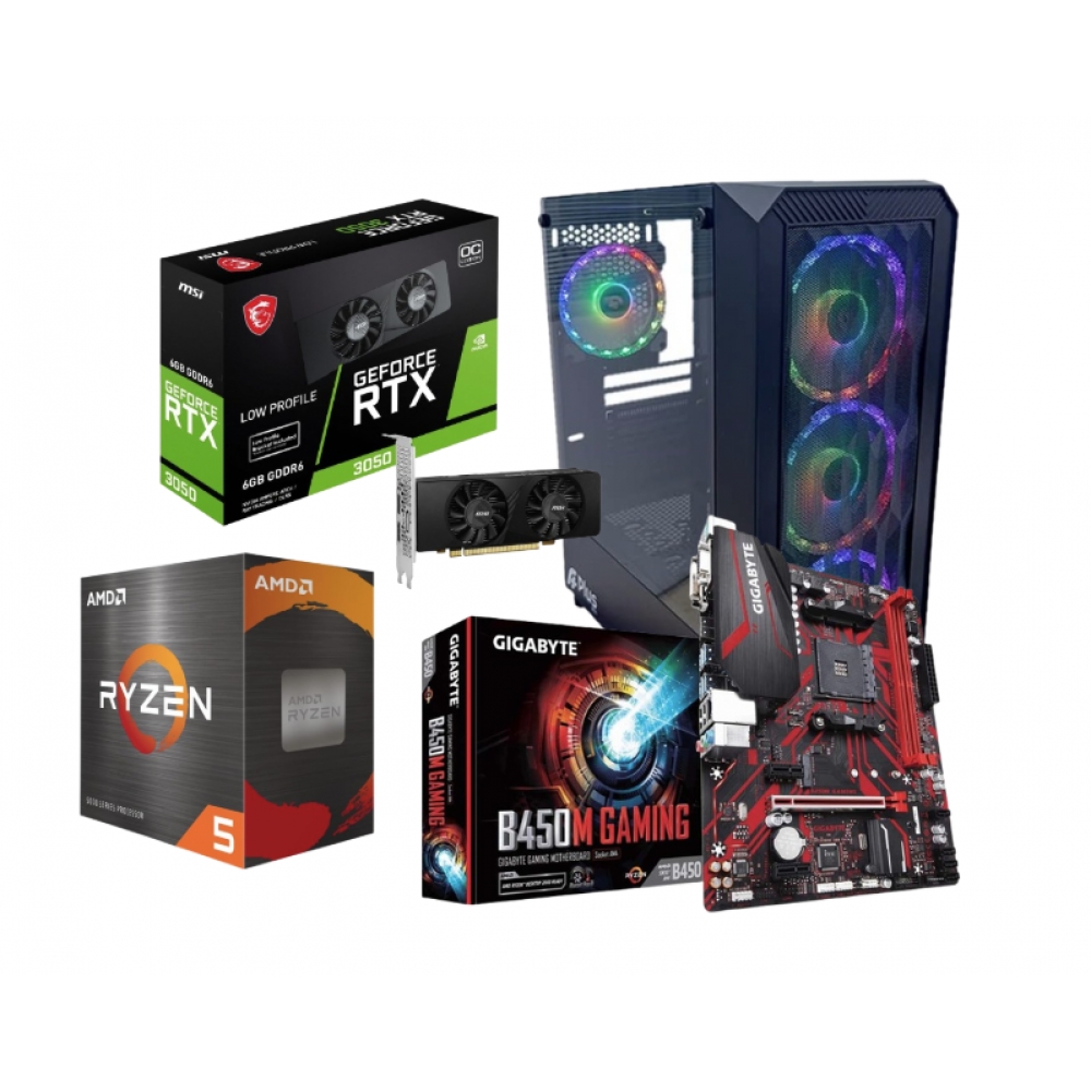 PC Charm Gamer AMD Ryzen 5 5600 16GB DDR4 1TB SSD NVME  RTX3050 6GB GDDR6