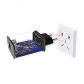 Carregador Tomada USB C / USB  Celular HRebos CRG-154C1 com Cabo Lightning