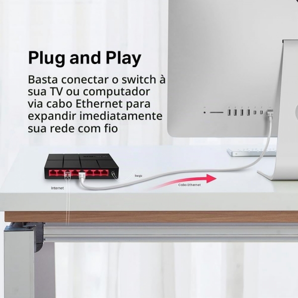 Switch 8P 10/100/1000 Mercusys MS108G (BR)