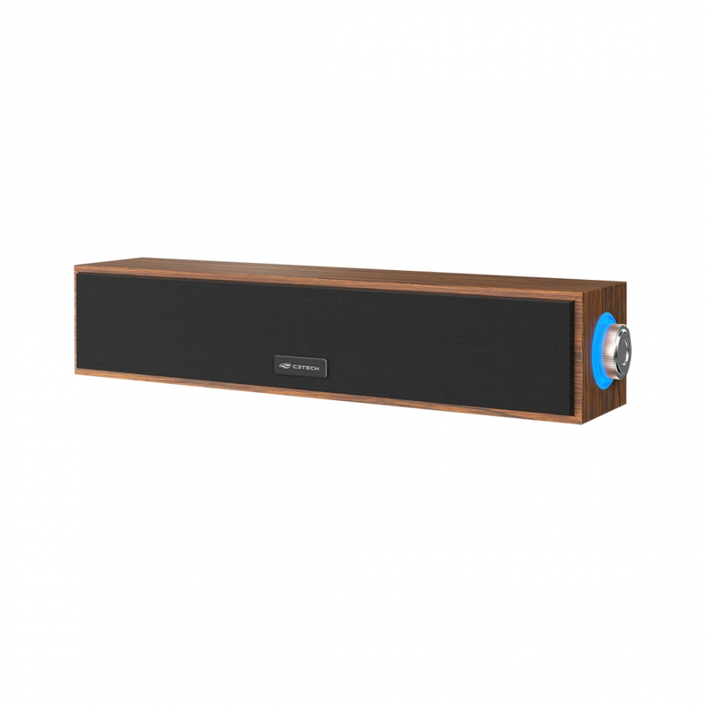 Caixa Som 2.0 Soundbar C3 Tech SB-30BW Marron