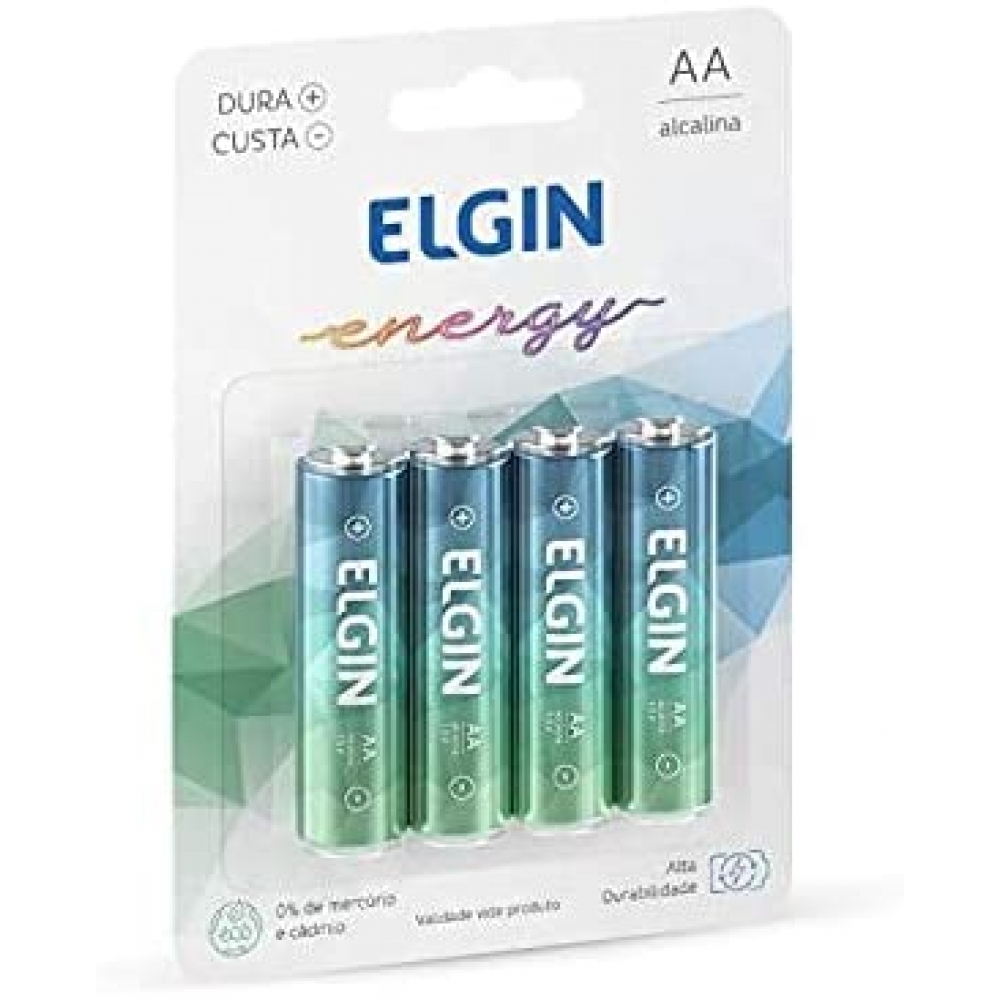 Pilha Alcalina AA ELGIN LR6 C/4UN