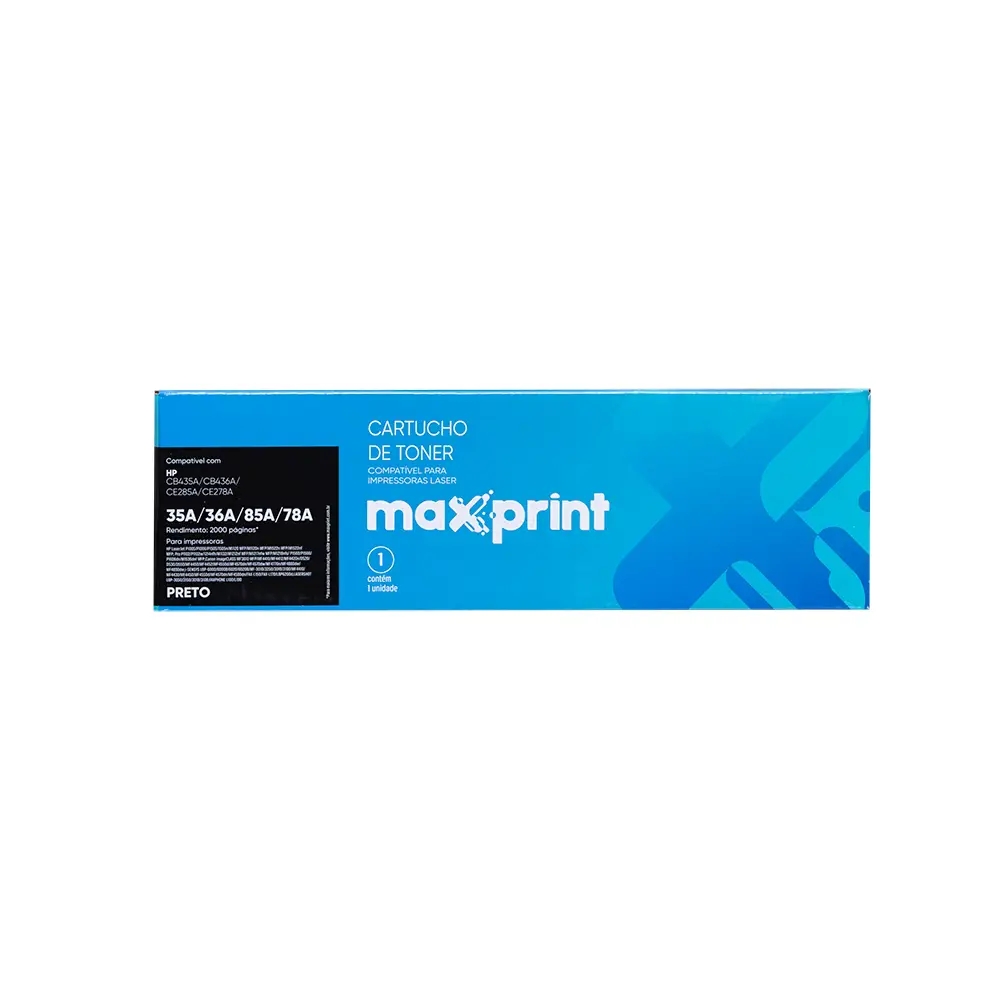 Toner preto HP 35/36/78/85A Universal compativel MaxPrint