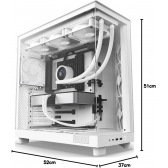 Gabinete Gamer NZXT H6 Flow RGB - Branco sem Fonte