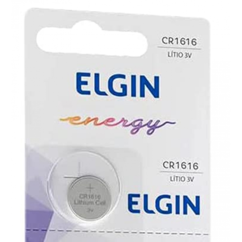 Bateria Lithium  ELGIN CR1616 3V - Moeda peq