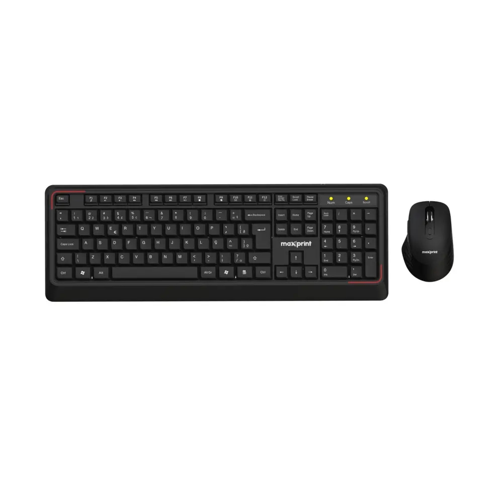 Kit Teclado Mouse sem fio MaxPrint CW2000 Preto