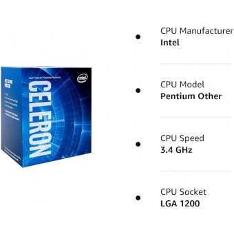 Processador Intel Celeron G5900 10°ger 3.40Ghz 2MB LGA1200