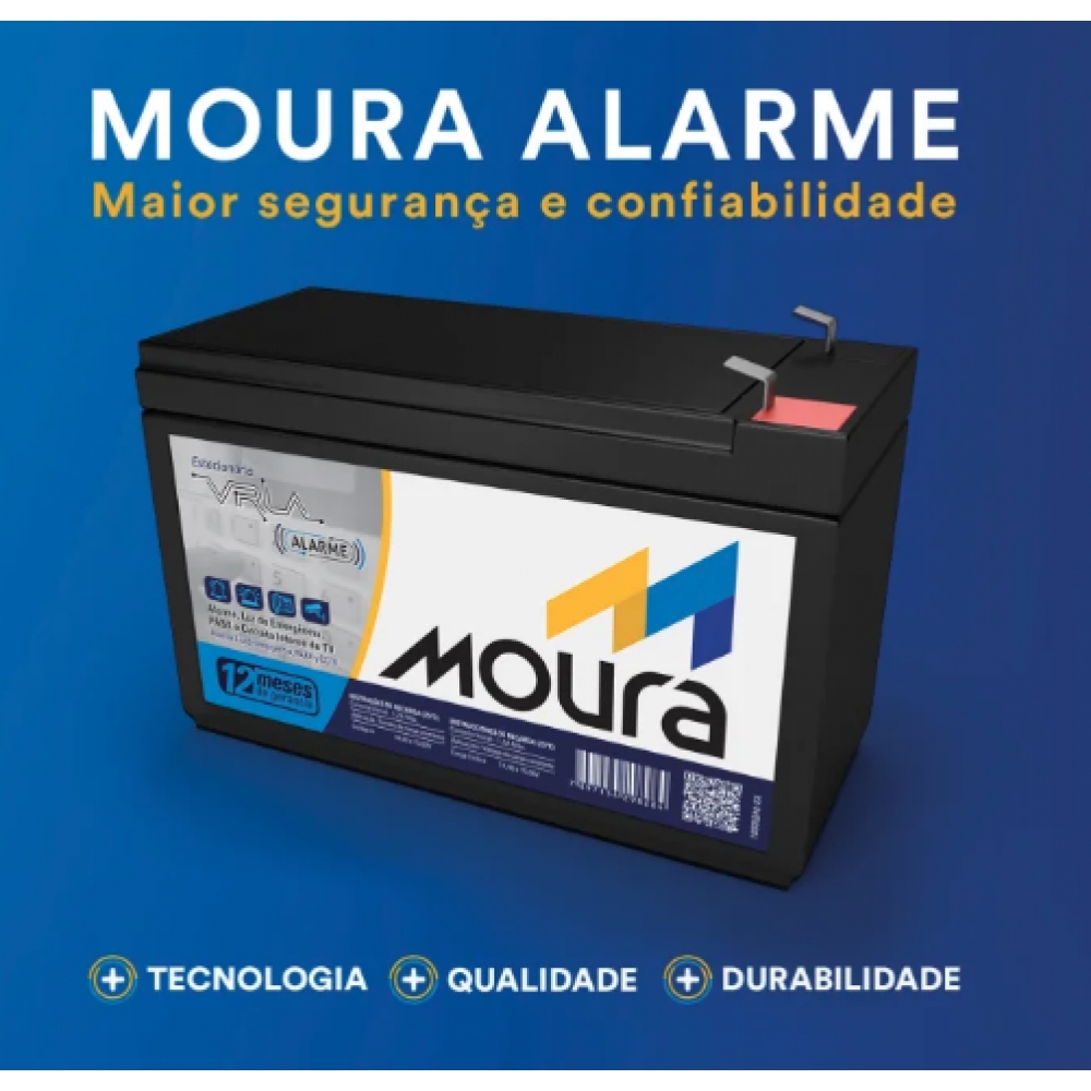 Bateria Estacionaria VRLA Moura12V Alarme