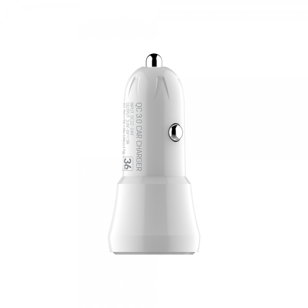 Carregador Veicular USB QuickCharge 3A C3 Tech UCV-Q230WH