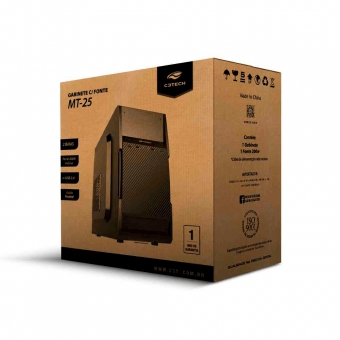Gabinete Micro ATX com Fonte 200W C3 Tech MT-25BK