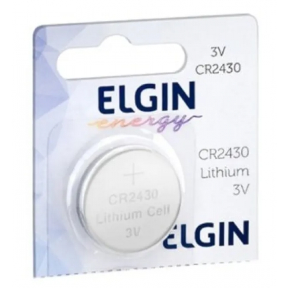 Bateria Lithium  ELGIN CR2430 3V - Moeda